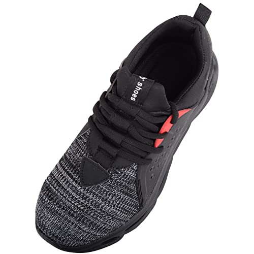 Damen-Sneaker mit Stahlkappe, klobig, für Arbeit, Outdoor, Schnürung, Sicherheitsschuhe, grau, 37 EU von ABSOLUTE FOOTWEAR