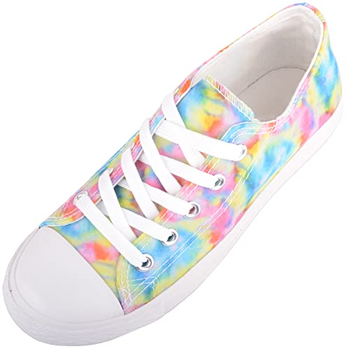 Kinder Mädchen Canvas MutliColour Tie Dye Sommer Schnürschuhe, mehrfarbig, 31 EU von ABSOLUTE FOOTWEAR