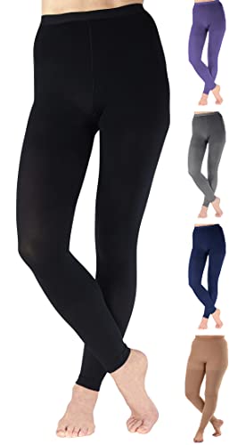 Up to 5XL Compression Unterkleid Leggings Damen 20-30mmHg - Fußlose Strumpfhose, schwarz, XX-Large von ABSOLUTE SUPPORT