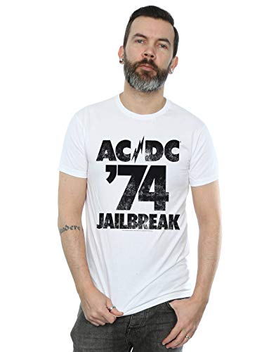 AC/DC Herren Jailbreak 74 T-Shirt Weiß Large AC/DC Herren Jailbreak 74 T-Shirt Weiß Large von ABSOLUTECULT