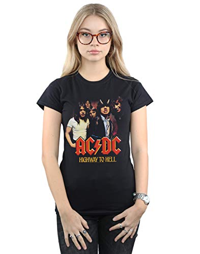 ACDC Damen Highway to Hell Group T-Shirt Schwarz Medium von ABSOLUTECULT