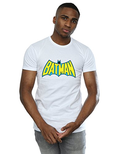 DC Comics Herren Batman Retro Logo T-Shirt Weiß Medium DC Comics Herren Batman Retro Logo T-Shirt Weiß Medium von ABSOLUTECULT