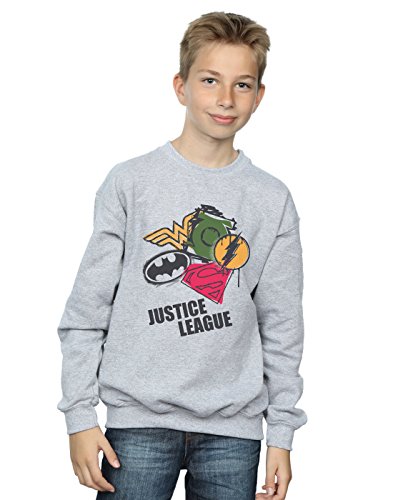 DC Comics Jungen Justice League Spray Logos Sweatshirt Sport Grau 12-13 Years DC Comics Jungen Justice League Spray Logos Sweatshirt Sport Grau 12-13 Years von ABSOLUTECULT
