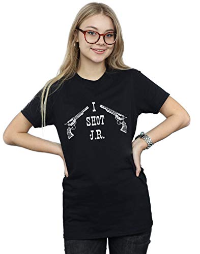 Dallas Damen I Shot J.R. Boyfriend Fit T-Shirt Schwarz X-Large von ABSOLUTECULT