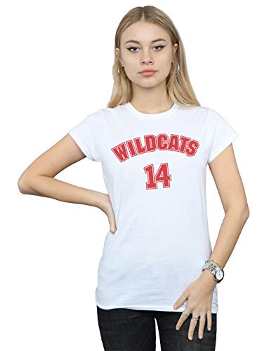 Disney Damen High School Musical The Musical Wildcats 14 T-Shirt Weiß Medium von ABSOLUTECULT