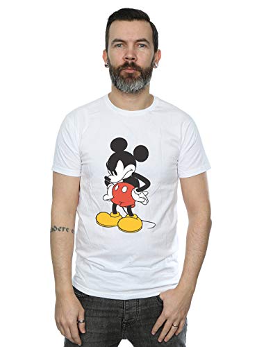 Disney Herren Mickey Mouse Angry Look Down T-Shirt Weiß Large Disney Herren Mickey Mouse Angry Look Down T-Shirt Weiß Large von ABSOLUTECULT