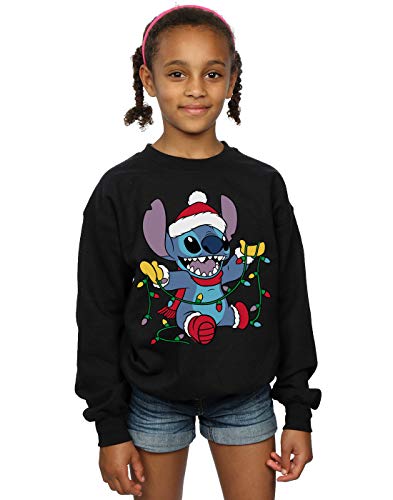 Disney Mädchen Lilo and Stitch Christmas Lights Sweatshirt Schwarz 7-8 Years Disney Mädchen Lilo and Stitch Christmas Lights Sweatshirt Schwarz 7-8 Years von ABSOLUTECULT