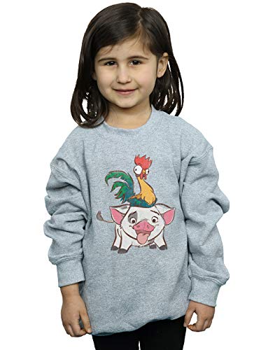 Disney Mädchen Moana HEI HEI and Pua Sweatshirt Sport Grau 9-11 Years Disney Mädchen Moana HEI HEI and Pua Sweatshirt Sport Grau 9-11 Years von ABSOLUTECULT