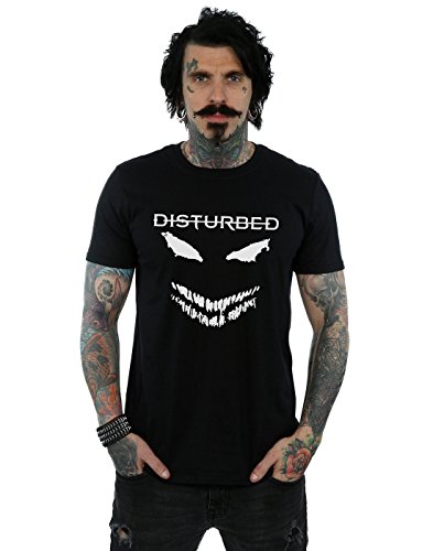 Disturbed Herren Scary Face Candle T-Shirt Schwarz Large von ABSOLUTECULT