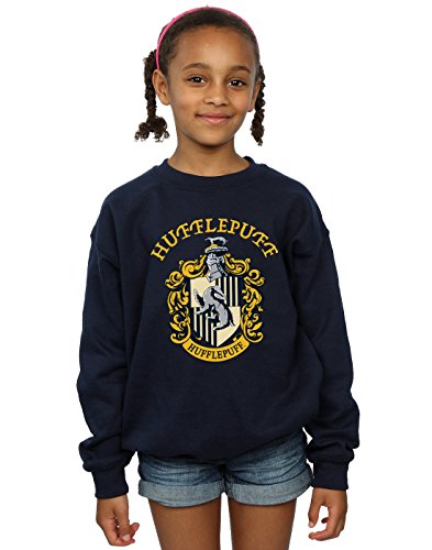 Harry Potter Mädchen Hufflepuff Crest Sweatshirt Navy Blau 7-8 Years Harry Potter Mädchen Hufflepuff Crest Sweatshirt Navy Blau 7-8 Years von ABSOLUTECULT