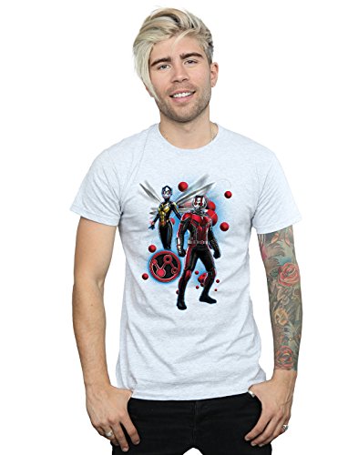 Marvel Herren Ant-Man and The Wasp Particle Pose T-Shirt Sport Grau X-Large von ABSOLUTECULT