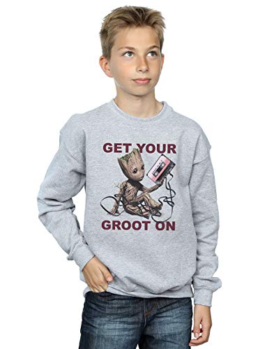 Marvel Jungen Guardians of The Galaxy Get Your Groot On Sweatshirt Sport Grau 12-13 Years von ABSOLUTECULT
