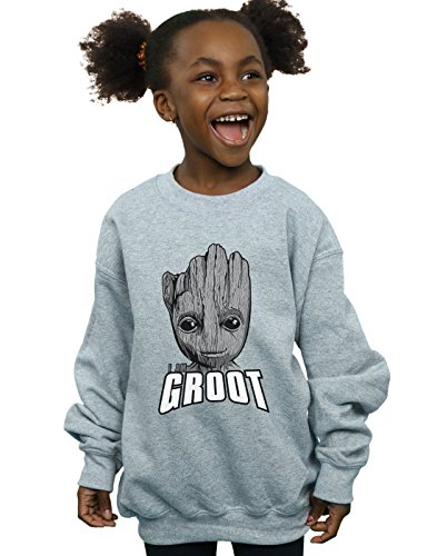 Marvel Mädchen Guardians of The Galaxy Groot Face Sweatshirt Sport Grau 9-11 Years Marvel Mädchen Guardians of The Galaxy Groot Face Sweatshirt Sport Grau 9-11 Years von ABSOLUTECULT