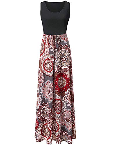 ABRAVO Damen Kleider mit Blumendruck Lange Ärmel Sommerkleid Boho Freizeitkleid Strandkleider Maxikleider Cocktailkleid ABRAVO Damen Kleider mit Blumendruck Lange Ärmel Sommerkleid Boho Freizeitkleid Strandkleider Maxikleider Cocktailkleid von ABYOVRT