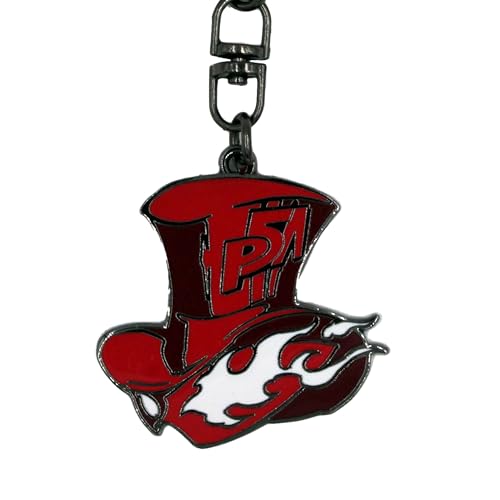 ABYSTYLE - PERSONA 5 Schlüsselanhänger Geisterdieb, rot, H. 3,9 cm x L. 3,9 cm von ABYSTYLE