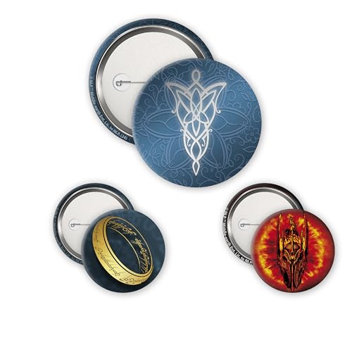ABYstyle LORD OF THE RINGS Abzeichen Mittelerde – Offizielles Produkt – Durchmesser 5 cm & 3,2 cm – Soft-Touch-Oberfläche – 4 Stück ABYstyle LORD OF THE RINGS Abzeichen Mittelerde – Offizielles Produkt – Durchmesser 5 cm & 3,2 cm – Soft-Touch-Oberfläche – 4 Stück von ABYSTYLE