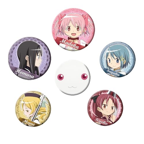 ABYstyle - PUELLA MAGI MADOKA MAGICA Badges Set mit Hauptfiguren, Edelstahl von ABYSTYLE