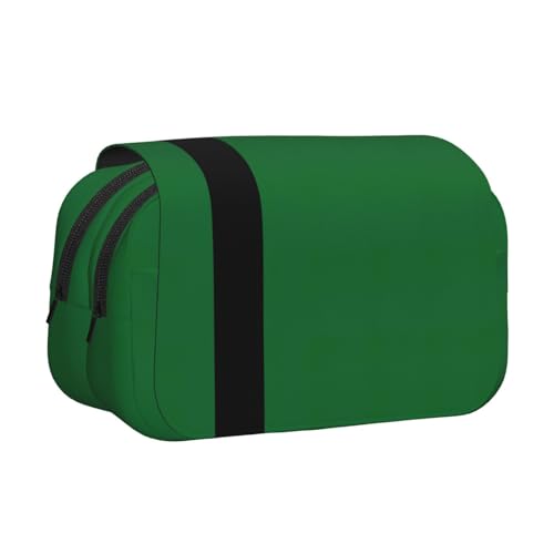 ABYchdd Federmäppchen, Motiv: Flagge des Sultanats von Delhi, doppeltes Klappetui, Oxford-Stoff-Tasche mit Reißverschlusstaschen, ideales Geschenk von ABYchdd