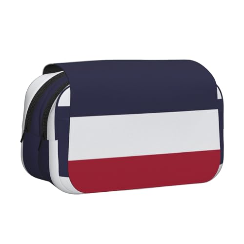 ABYchdd Federmäppchen mit Thailand-Flagge, doppeltes Klappetui, Oxford-Stoff-Tasche mit Reißverschlusstaschen, ideales Geschenk von ABYchdd
