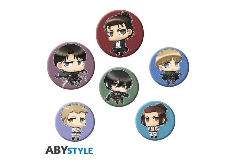 ABYstyle Pins ATTACK ON TITAN - Badge Pack - Chibi characters von ABYstyle