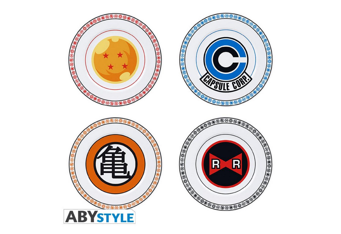 ABYstyle Pins DRAGON BALL - Set of 4 Plates - Emblems von ABYstyle
