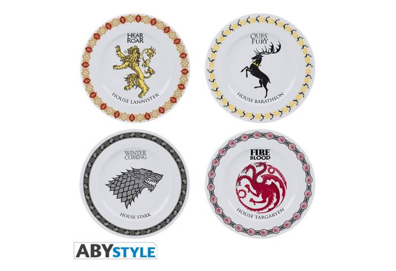 ABYstyle Pins GAME OF THRONES - Set of 4 Plates - Houses von ABYstyle