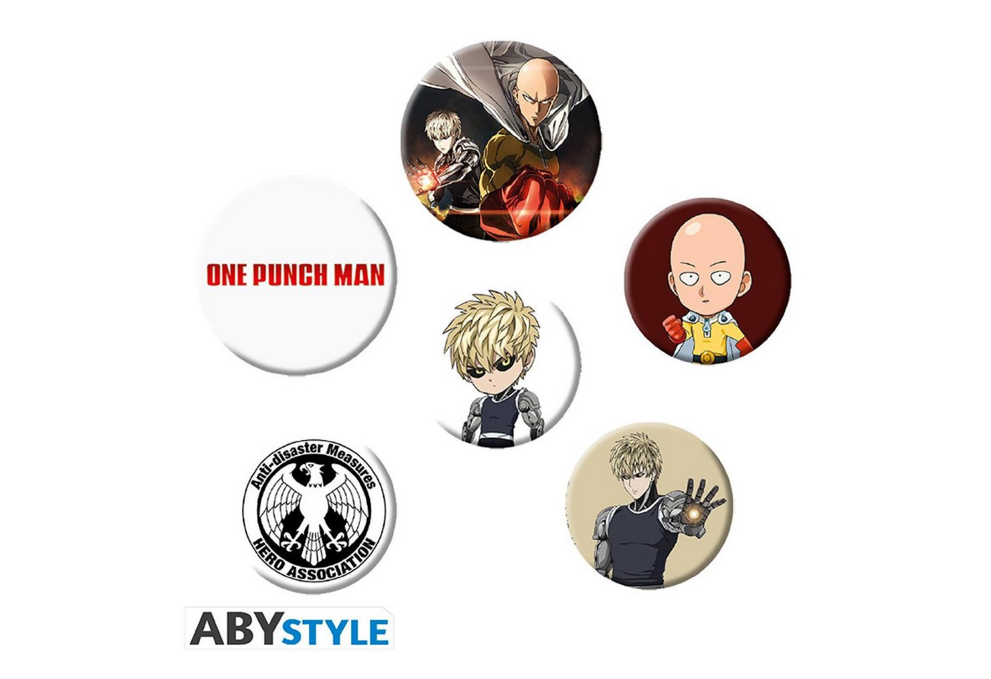 ABYstyle Pins ONE PUNCH MAN - Badge Pack - Saitama & Genos von ABYstyle