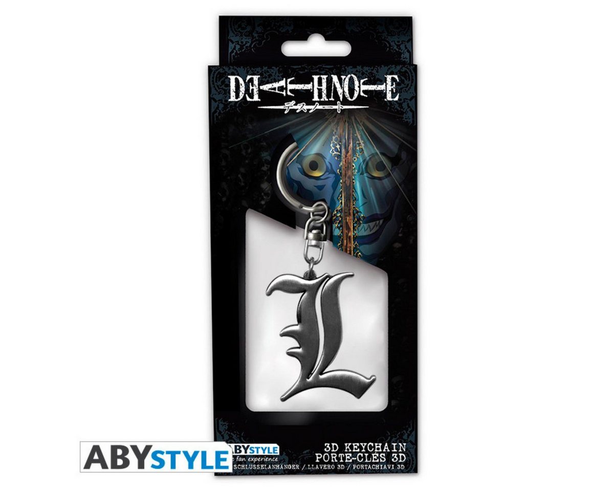 ABYstyle Schlüsselanhänger Death Note Keychain 3D L Symbol von ABYstyle
