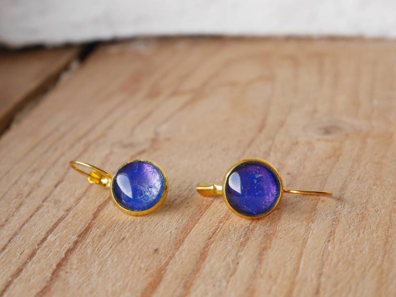 Quentin | Ohrhänger Mit Handbemalten Glascabochons Quentin | Ohrhänger Mit Handbemalten Glascabochons von ABartKunstfuchs