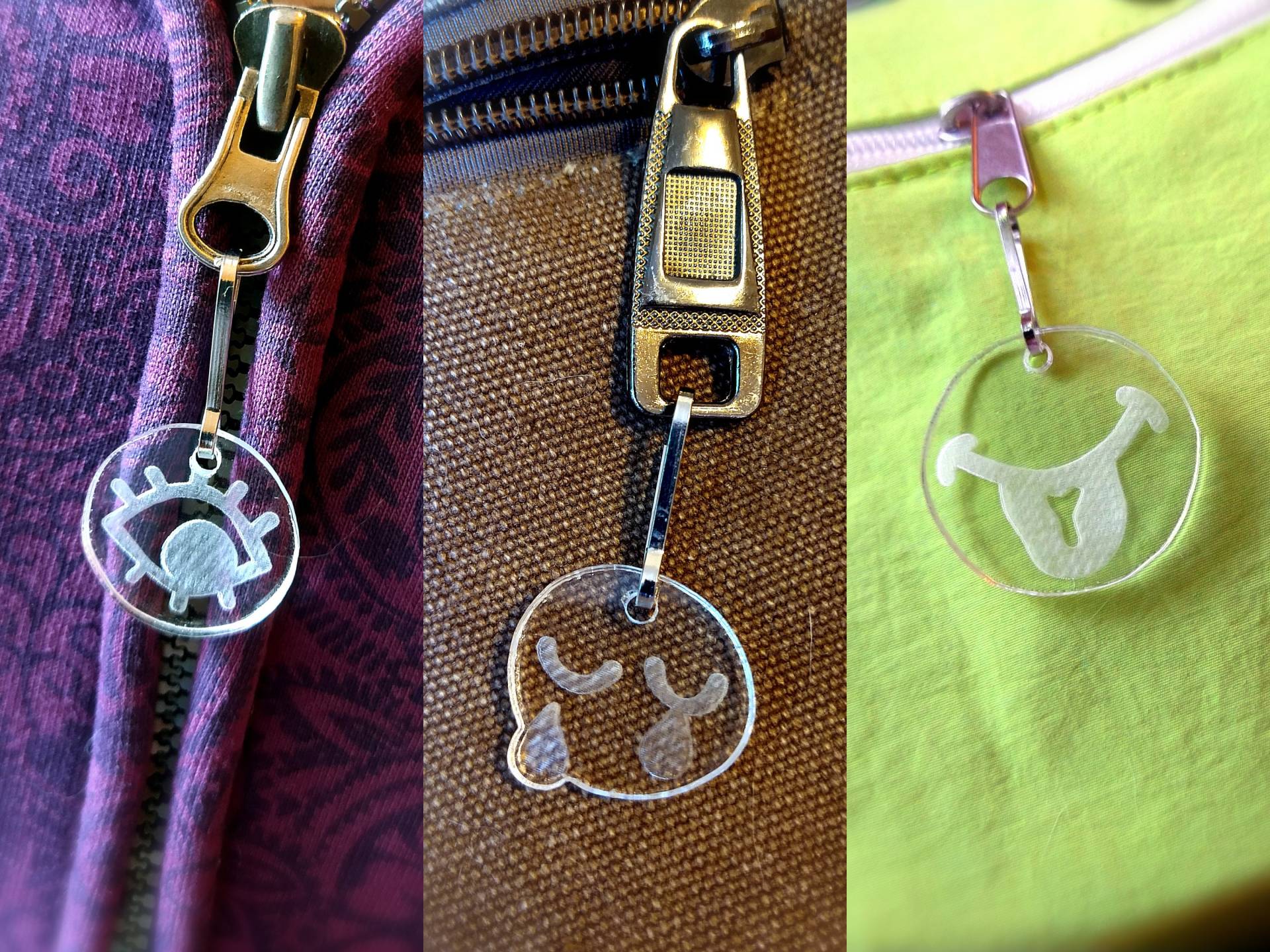 Zipper Pull Freunde, Klare Laser-Cut Und Geätzte Acryl Rucksack Jacke Geldbörse Zubehör Zipper Pull Freunde, Klare Laser-Cut Und Geätzte Acryl Rucksack Jacke Geldbörse Zubehör von ABeeWares