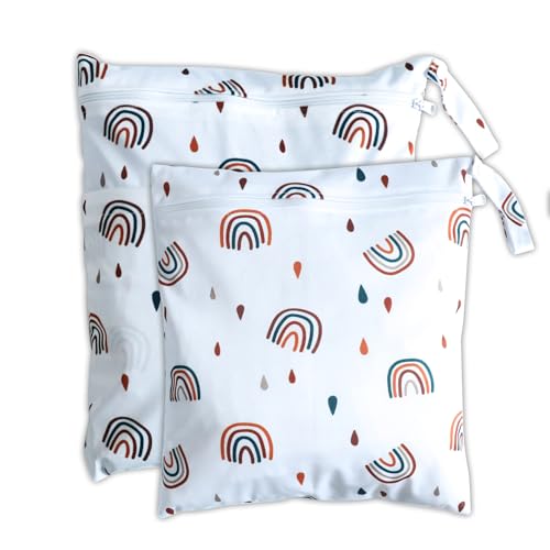 ABirdon 2 Stück Wetbag Kindergarten Nasstasche Windeltaschen Reißverschluss, wasserdicht, waschbar, Wetbag Organizer für Kleinkind-Windeln, Reisen, Gym, Strand und Pool ABirdon 2 Stück Wetbag Kindergarten Nasstasche Windeltaschen Reißverschluss, wasserdicht, waschbar, Wetbag Organizer für Kleinkind-Windeln, Reisen, Gym, Strand und Pool von ABirdon
