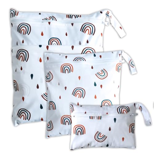 ABirdon 3 Stück Wetbag Kindergarten Nasstasche Windeltaschen Reißverschluss, wasserdicht, waschbar, Wetbag Organizer für Kleinkind-Windeln, Reisen, Gym, Strand und Pool ABirdon 3 Stück Wetbag Kindergarten Nasstasche Windeltaschen Reißverschluss, wasserdicht, waschbar, Wetbag Organizer für Kleinkind-Windeln, Reisen, Gym, Strand und Pool von ABirdon