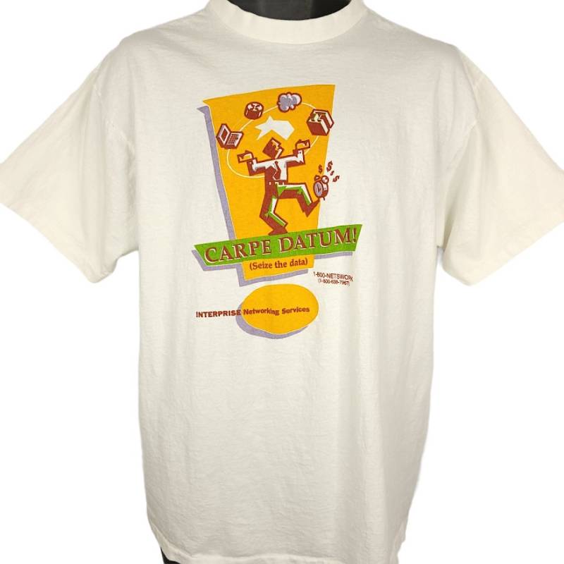 Carpe Datum Tech T Shirt Vintage 90Er Jahre Networking Computing Made in Usa Herren Größe Xl von ABoutiqueForHim