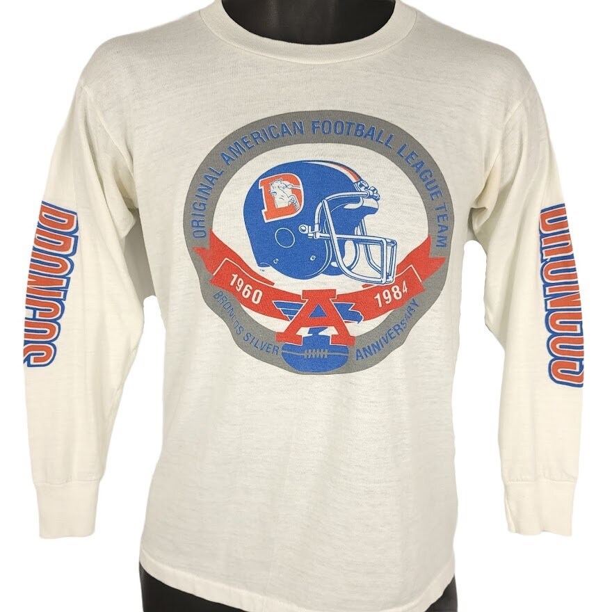 Denver Broncos T Shirt Vintage 80Er Jahre 1984 Nfl Fußball 50/50 Made in Usa Herren Größe Klein von ABoutiqueForHim