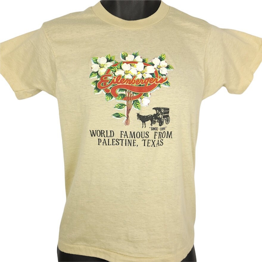 Eilenbergers Bäckerei T-Shirt Vintage 80Er Palästina Texas 50/50 Made in Usa Herren Größe Klein von ABoutiqueForHim