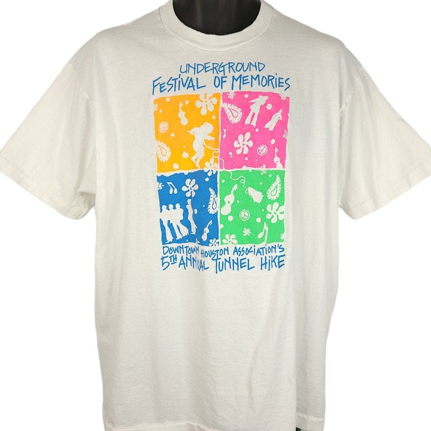 Houston Underground Tunnel Wandern T Shirt Vintage 90Er Jahre Festival Made in Usa Herren Größe Xl von ABoutiqueForHim