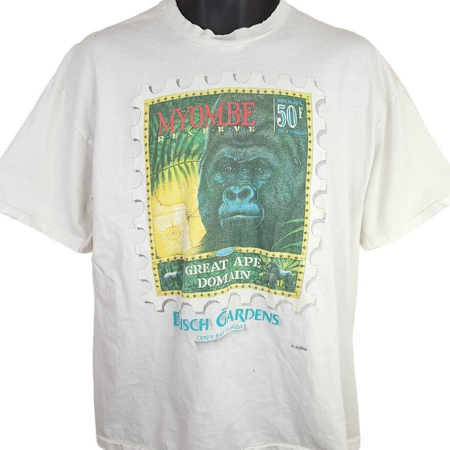 Myombe Reserve Busch Gardens T Shirt Vintage 90Er Jahre Great Ape Domain Gorilla Made in Usa Herren Größe Xl von ABoutiqueForHim