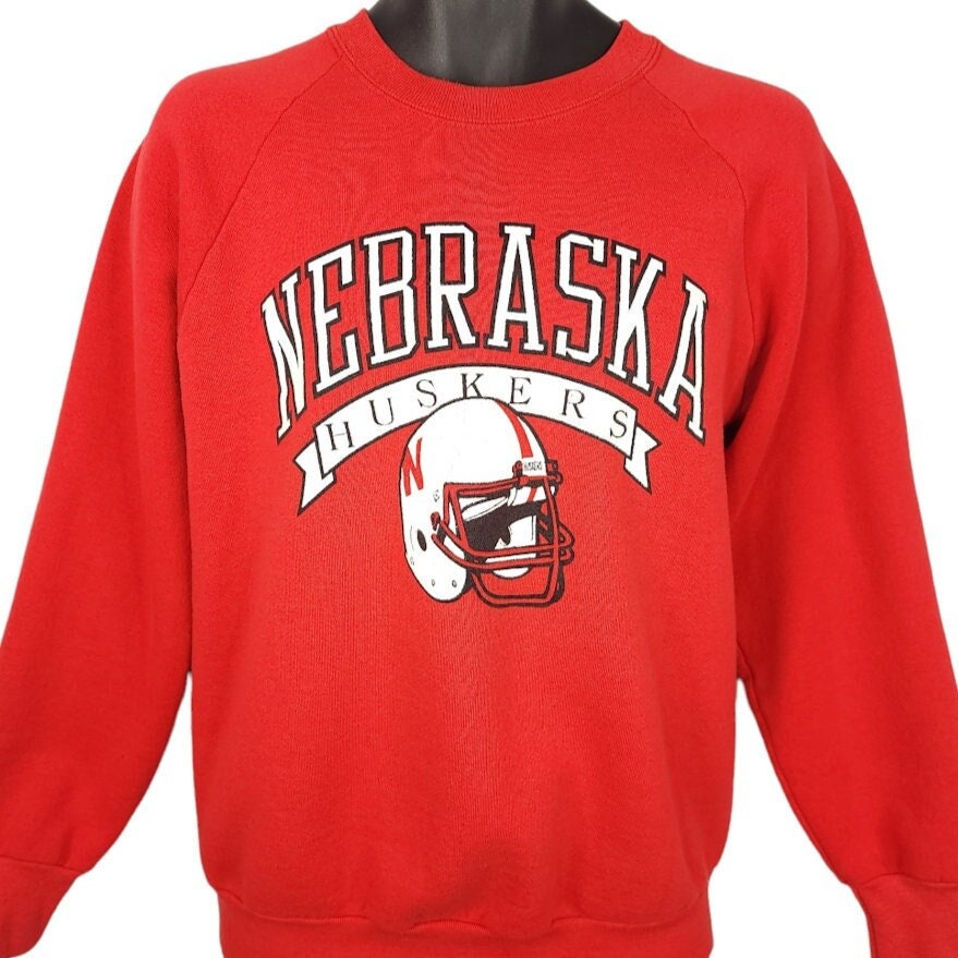 Nebraska Huskers Sweatshirt Vintage 90Er Jahre Cornhuskers Ncaa Football Made in Usa Herren Größe Medium von ABoutiqueForHim