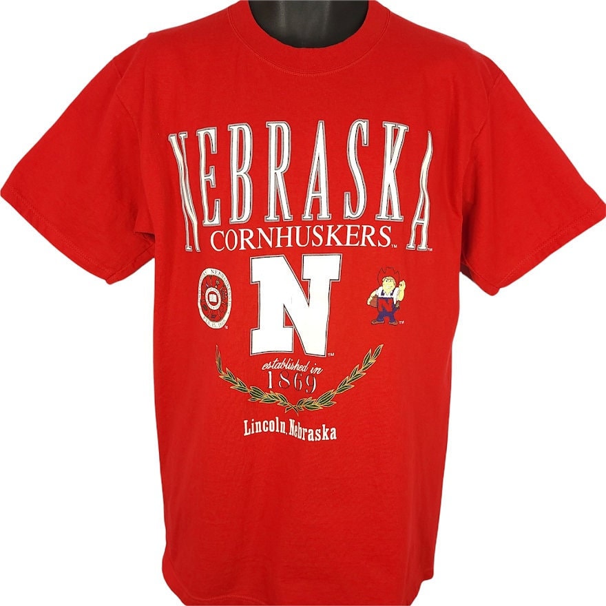 Nebraska Huskers T Shirt Vintage 90Er Jahre Cornhuskers Ncaa Made in Usa Herren Größe Medium von ABoutiqueForHim