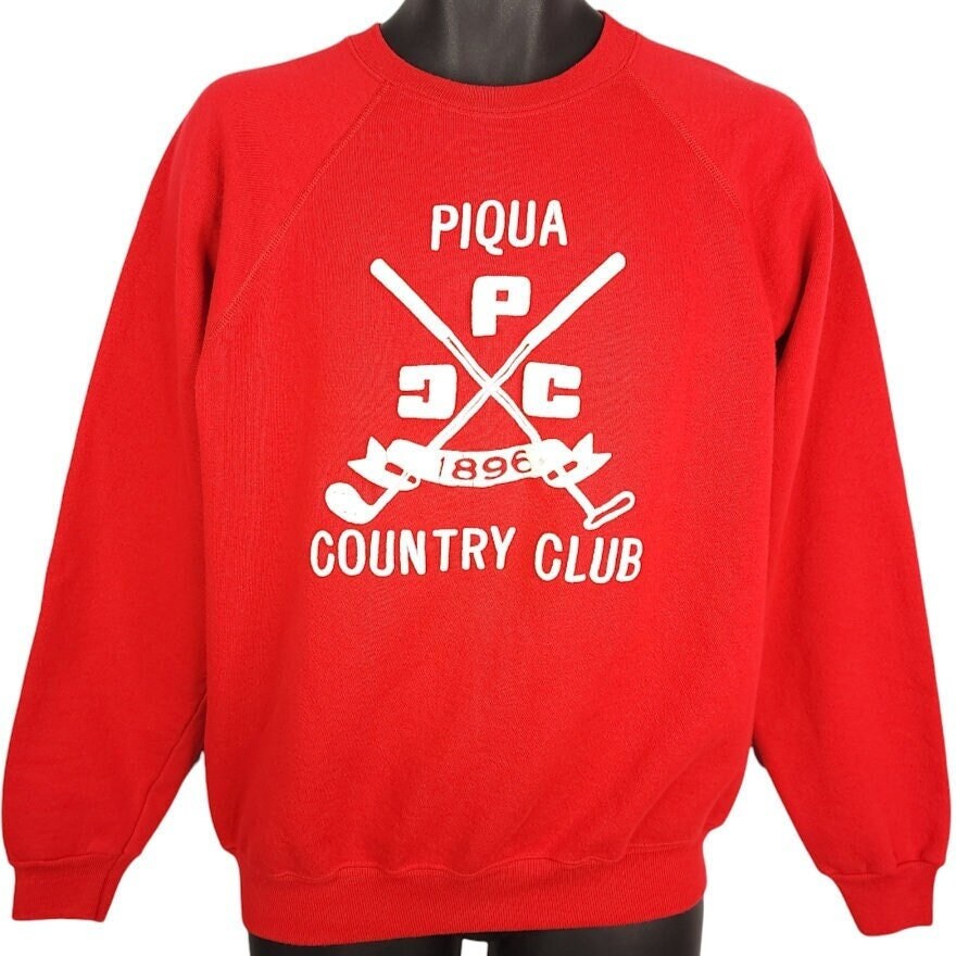 Piqua Country Club Sweatshirt Vintage 80Er Jahre Ohio Golf Platz Made in Usa Herren Größe S von ABoutiqueForHim