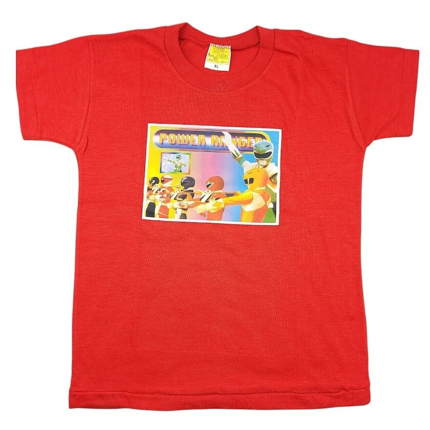 Power Rangers T Shirt Vintage 90Er Jahre Superheld Bügeleisen Jugend Größe Klein von ABoutiqueForHim