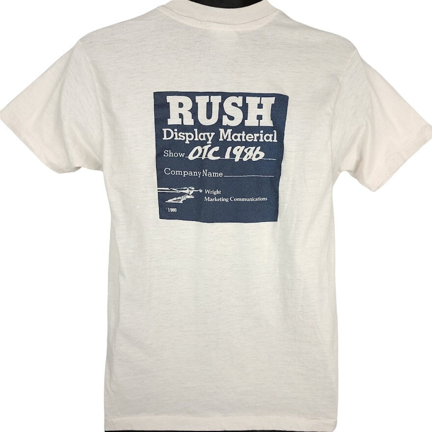 Rush Display Material T Shirt Vintage 80Er 1986 Marketing 50/50 Made in Usa Herren Größe Medium von ABoutiqueForHim