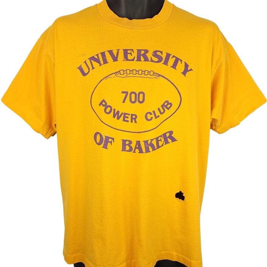 University Of Baker T Shirt Vintage 90Er 700 Power Club Football Made in Usa Herren Größe Xl University Of Baker T Shirt Vintage 90Er 700 Power Club Football Made in Usa Herren Größe Xl von ABoutiqueForHim