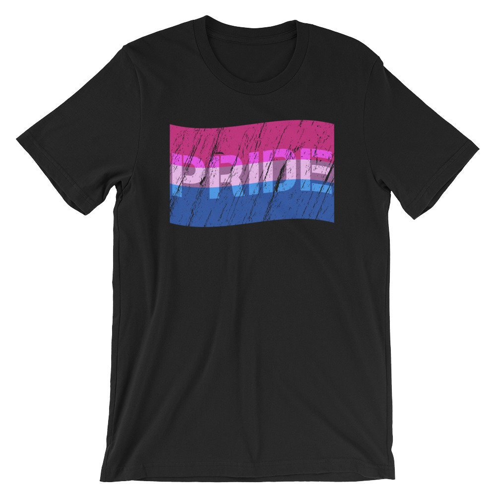 Bi - Bi-Pride-Flagge Stolz Monat Kurzarm Unisex T-Shirt Bi - Bi-Pride-Flagge Stolz Monat Kurzarm Unisex T-Shirt von ABunchaShirts