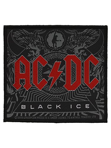 AC/DC Aufnäher Black Ice schwarz. Offiziell lizenziert von AC/DC