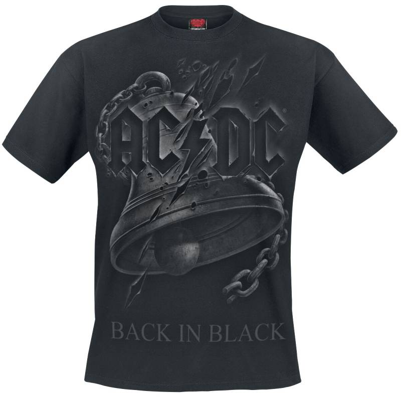 AC/DC Back In Black Torn T-Shirt schwarz in S von AC/DC