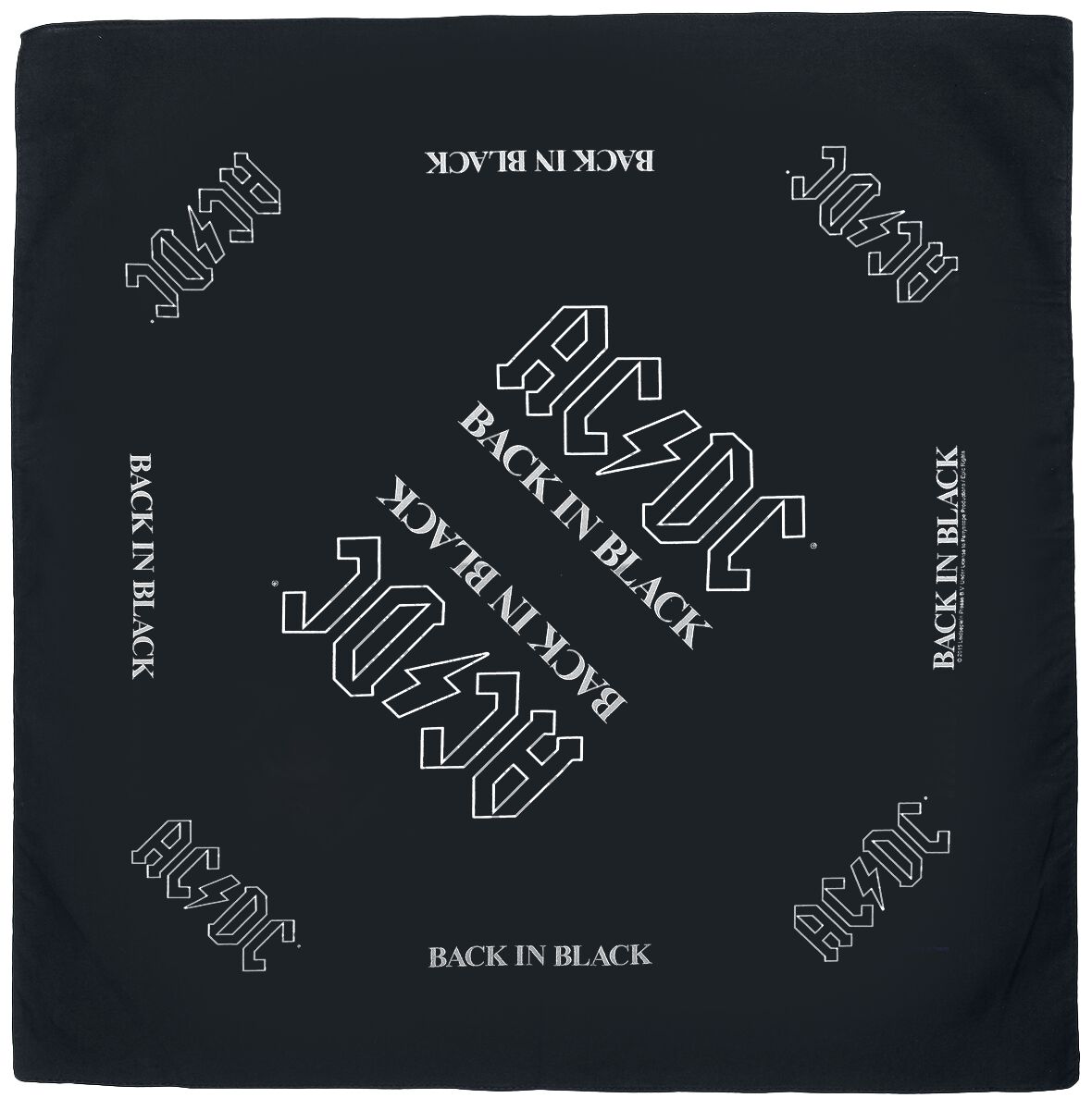 AC/DC Back in Black - Bandana Tuch schwarz von AC/DC