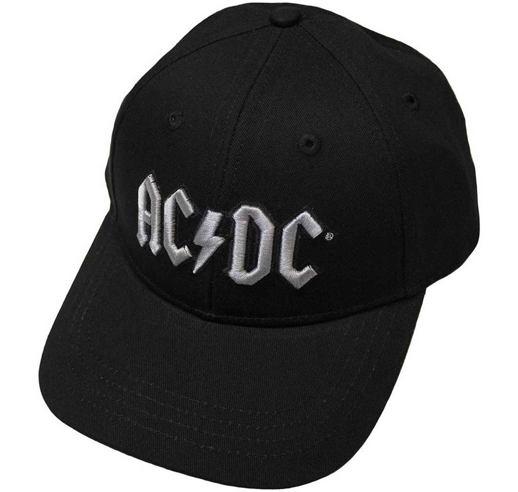 AC/DC Baseball Cap Silver Logo Schriftzug Bestickt von AC/DC