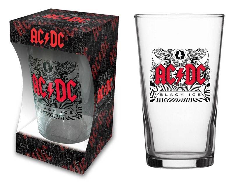 AC/DC Black Ice Bierglas klar von AC/DC