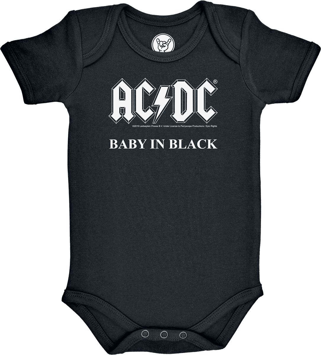 AC/DC Body für Babys - Metal-Kids - Baby In Black - für Mädchen & Jungen - schwarz  - Lizenziertes Merchandise! von AC/DC